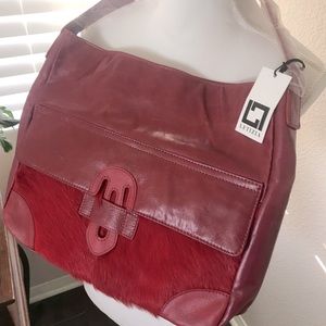 Beautiful Italian Pony hair & Leather Unique NWT bag